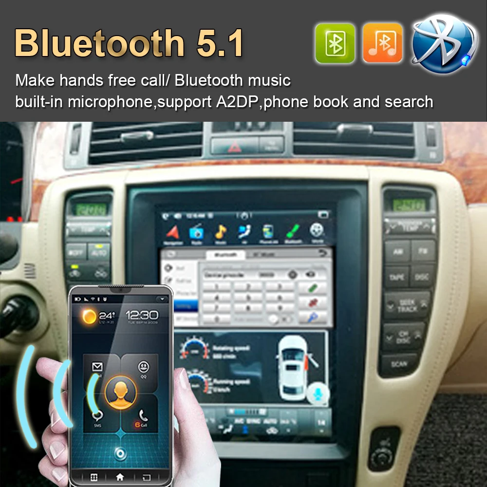 Автомобильный GPS-навигатор на Android 9 0 в стиле Tesla для TOYOTA CROWN 2008-2012 радио стерео