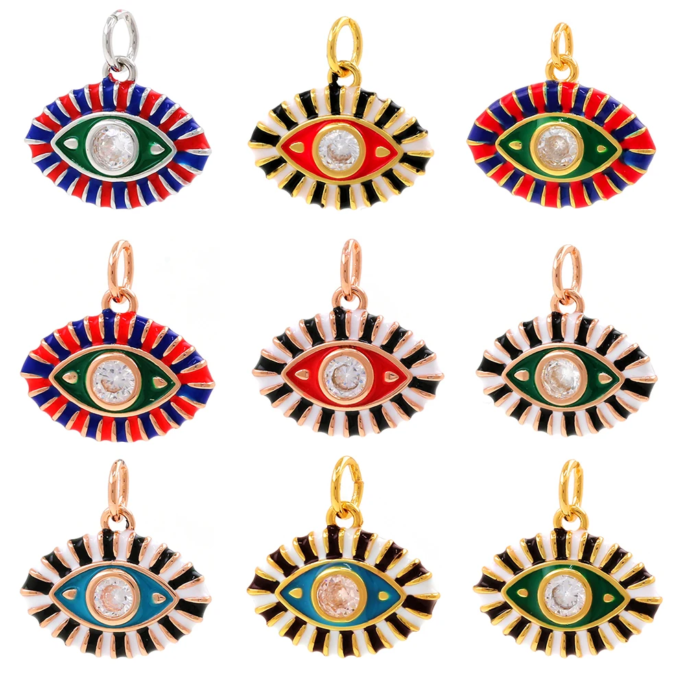 

Retro silver alloy exaggerated big eye necklace ladies fashion personality demon eye sweater chain