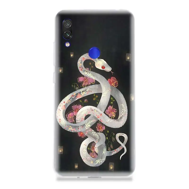Змеей и папоротник чехол с изображением животного для телефона Xiaomi Redmi Note 7