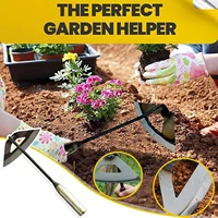 steel hardened hollow hoe handheld weeding rake planting vegetable farm garden tools agriculture tool weeding accessories