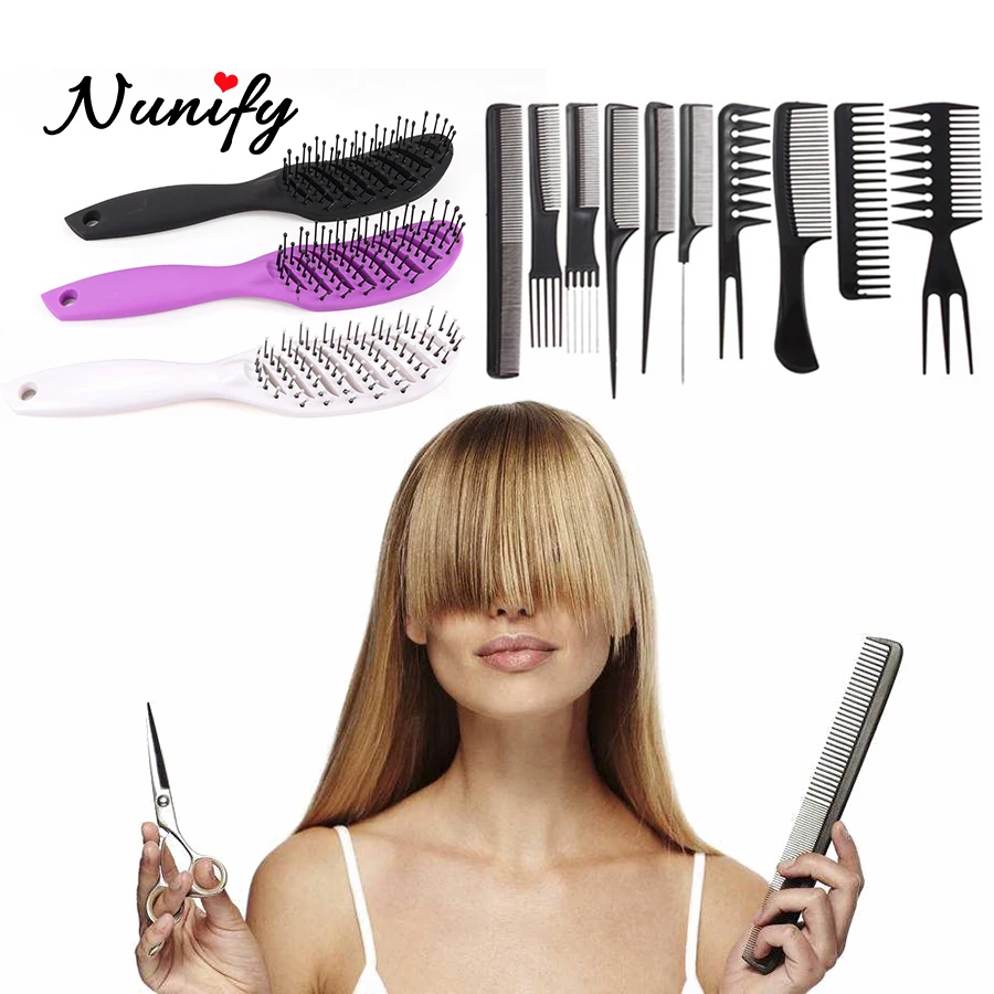 Расческа Щетка для распрямления волос густых французская легкая булочная щетка