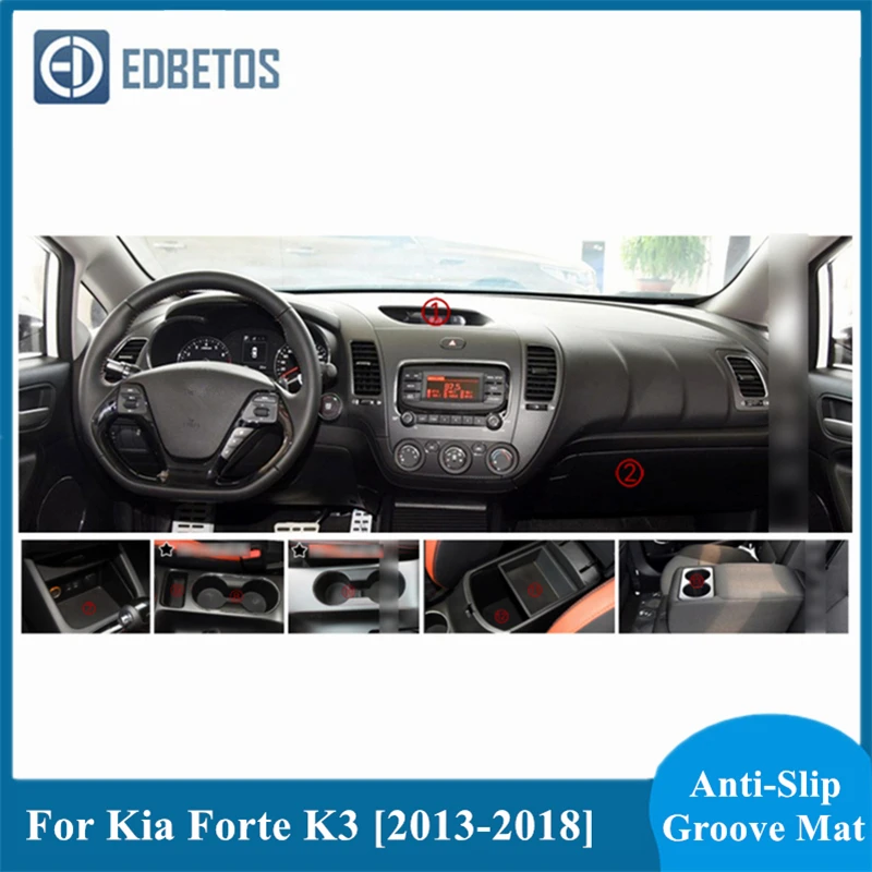 

Anti Slip Door Groove Mat For Kia Forte YD 2013 2014 2015 2016 2017 2018 K3 Cerato Gate Slot Pad Non-slip Cup Mats Accessories