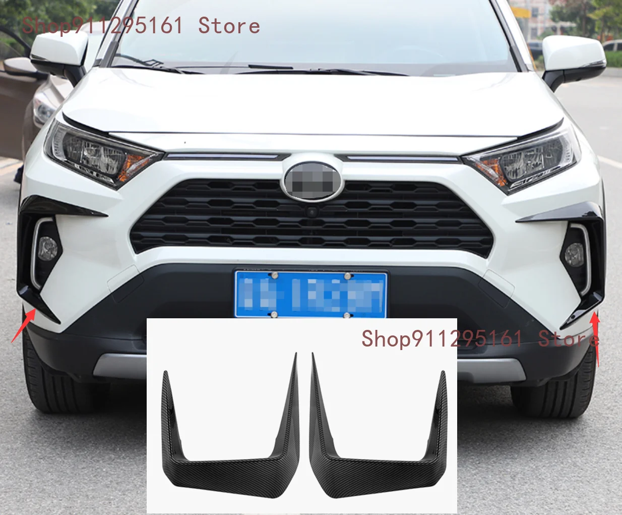 

Передняя противотуманная фара из углеродного волокна для стайлинга автомобиля, декоративная Накладка для Toyota RAV4 RAV 4 xa50 2019 2020, аксессуары