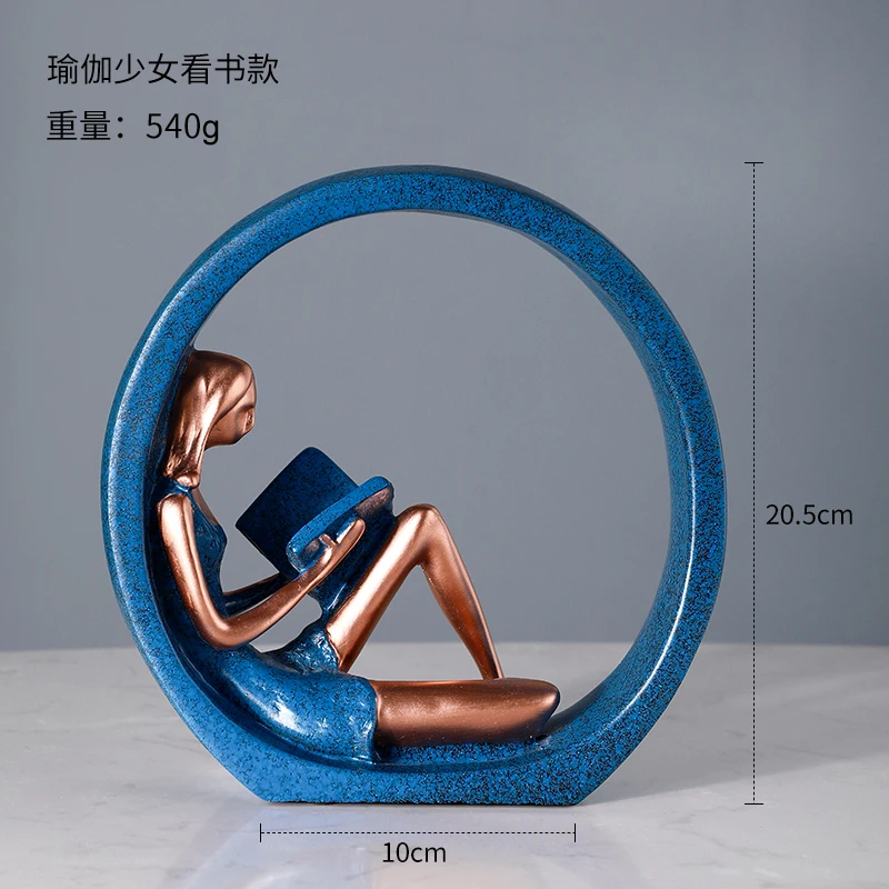 

Yoga Abstract Sculpture Figurine Resin Nordic Coffee Shop Decoration Miniature Accessories Dekoration Decoration Crafts ED50BJ