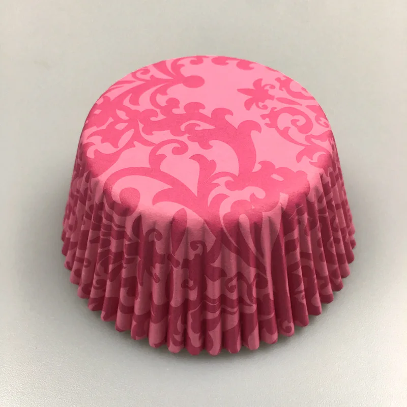 Свадебные подкладки для кексов с Дамасским цветком 50 шт.