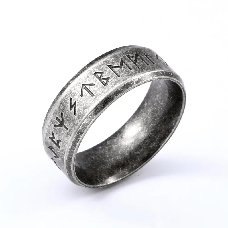 Винтажные кольца в стиле ретро Viking черные амулеты мужские и женские модные с