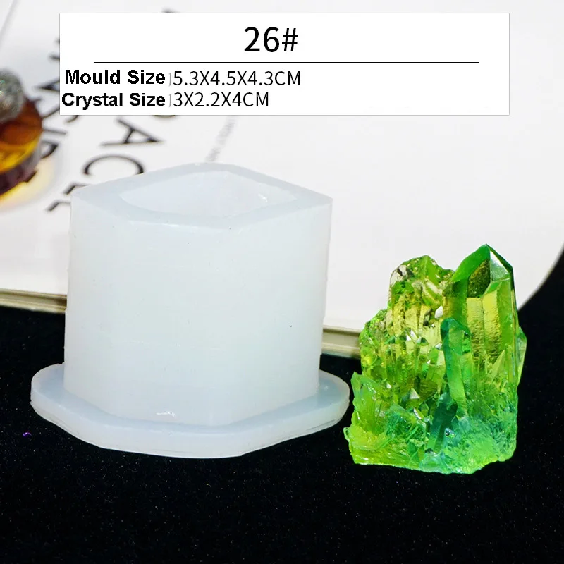 

Silicone Resin Molds Resin Casting Molds Cube Pyramid Square Crystal Cluster Tools DIY
