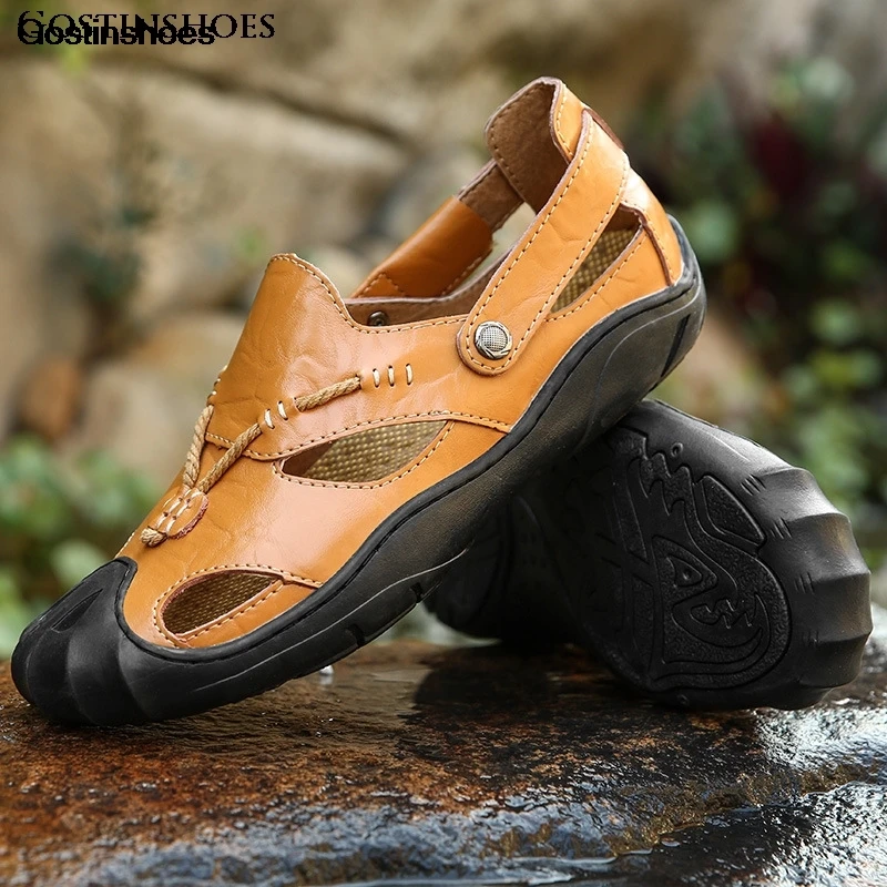 Chalas Hombre Zapatos мягкая Летняя обувь на толстой подошве кожаные повседневные