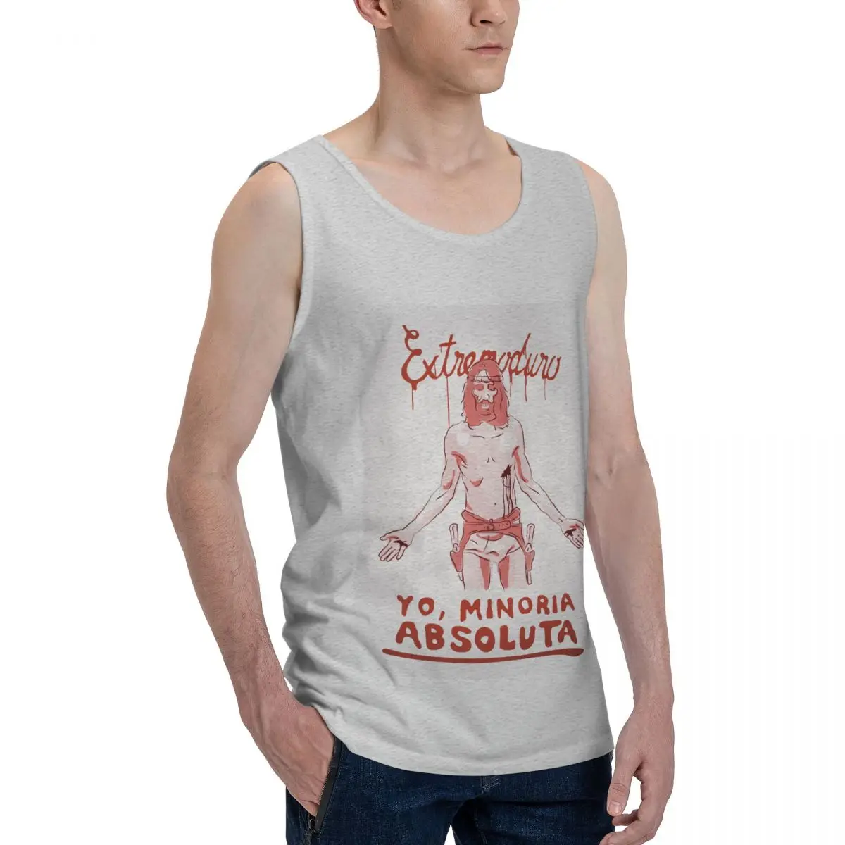 

Extremoduro Minoria Absoluta Men's Tank Top Shirt orchestra Vest Men set Humor Graphic Funny Sleeveless Garment