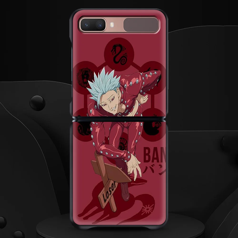 

Meliodas Anime for Samsung Galaxy Z Flip Mobile Phone Shell Zflip Folding Protective Case Luxury Black Coque Shell