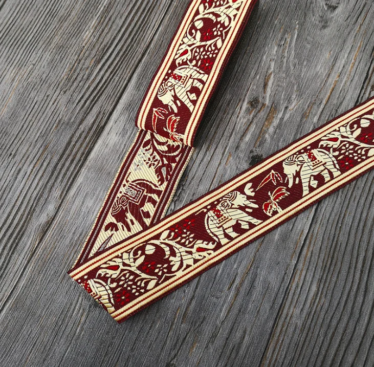 Тесьма кружевная жаккардовая 5 ярдов с вышивкой слона см |