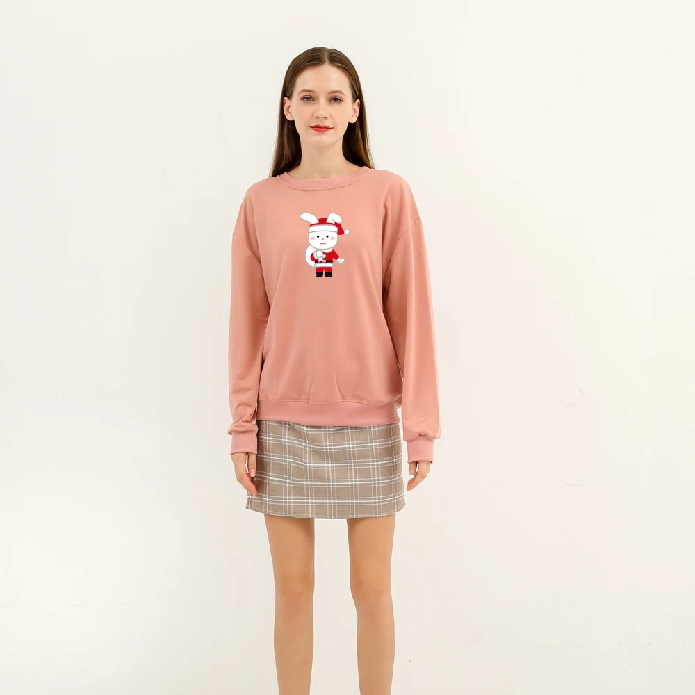 

Кавайная Рождественская Толстовка в стиле Харадзюку, Свитшот оверсайз, хлопковые худи с графическим рисунком, женские свитшоты с принтом, О...