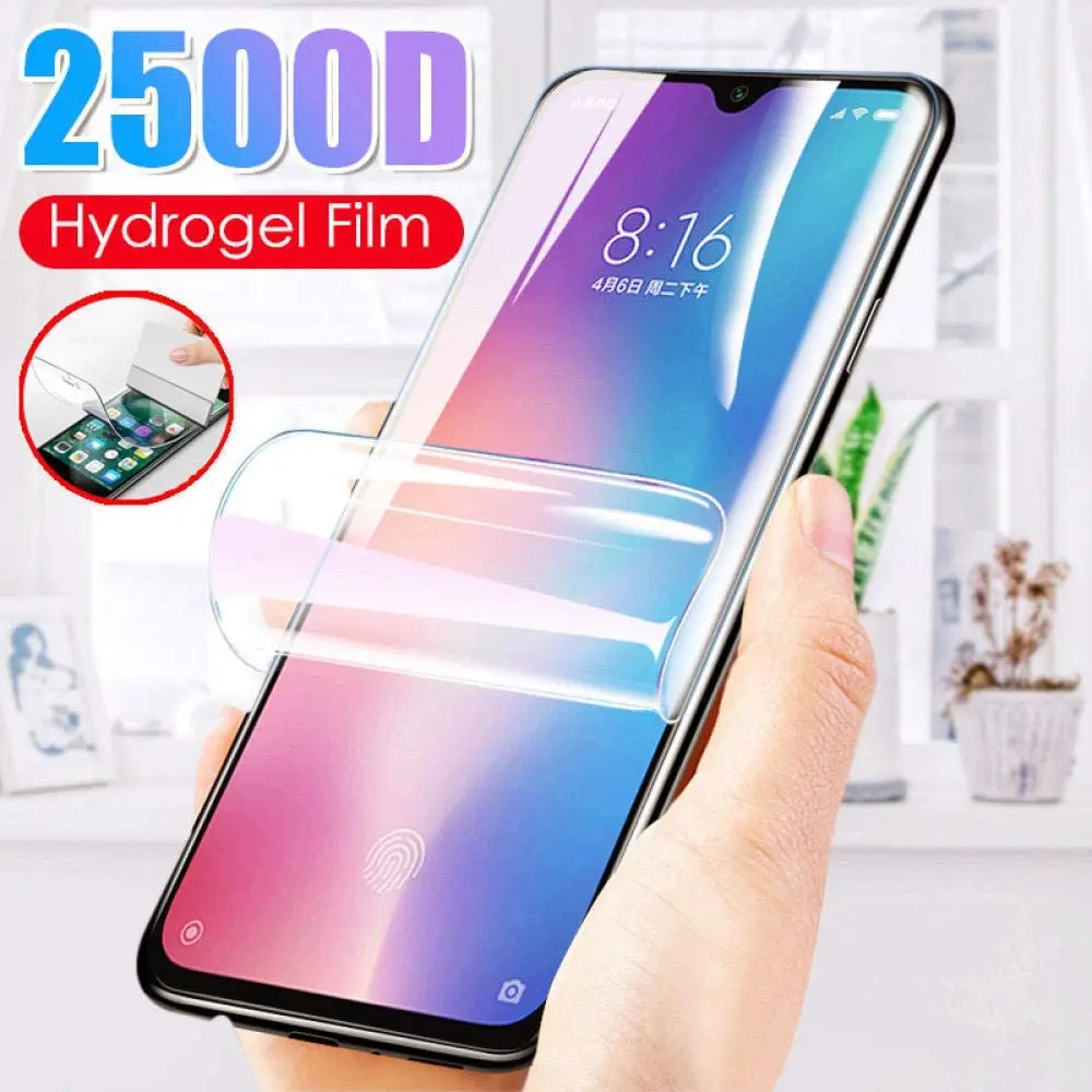 Защитная пленка для экрана Xiaomi Redmi Note 8T 8 7 6 Pro 5A Prime Hydrogel 5 4 3 9H|Защитные стёкла и