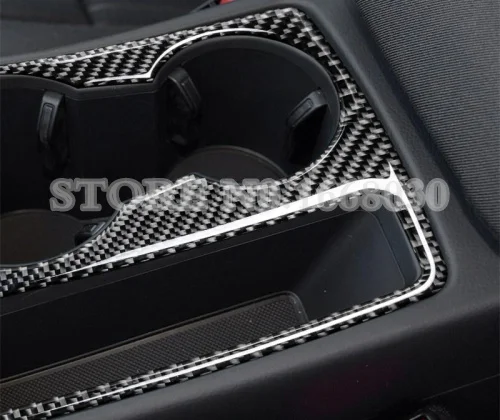 

Carbon Fiber Console Water Cup Holder Panel Trim Cover For Audi A4 S4 2008-2015 1pcs Car accesories interior Car decoration