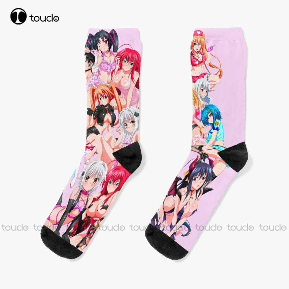 

High School Dxd Socks White Socks Women Personalized Custom Unisex Adult Teen Youth Socks 360° Digital Print Christmas Gift