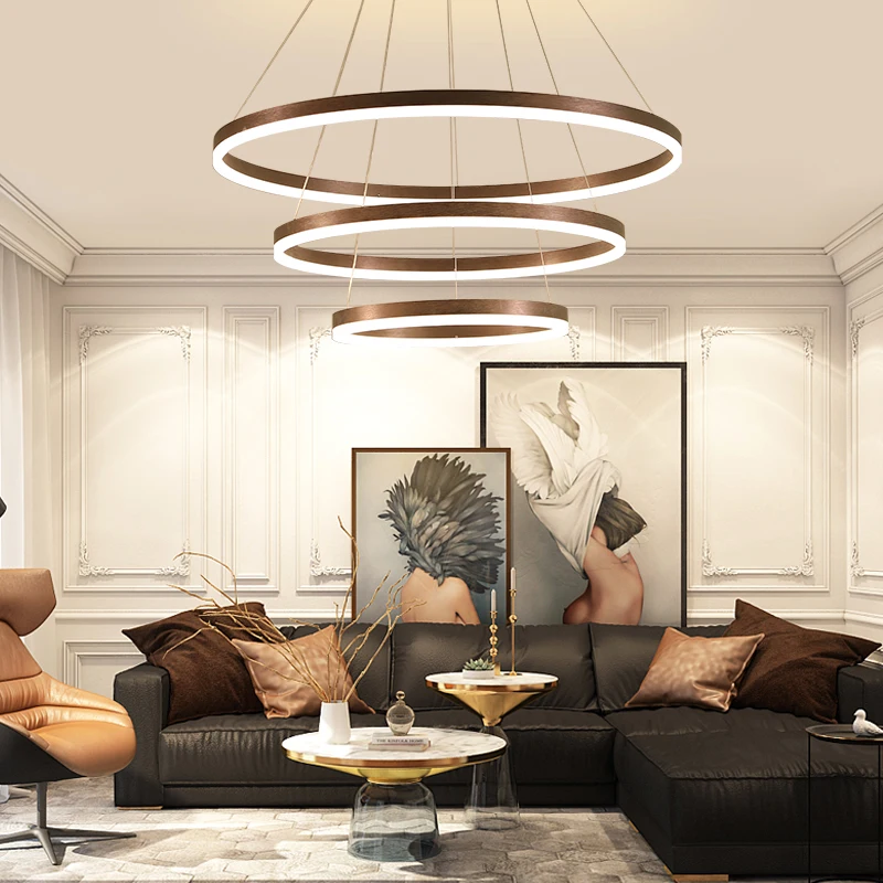 Черный белый цвет современные подвесные светильники для гостиной столовой 3/2/1