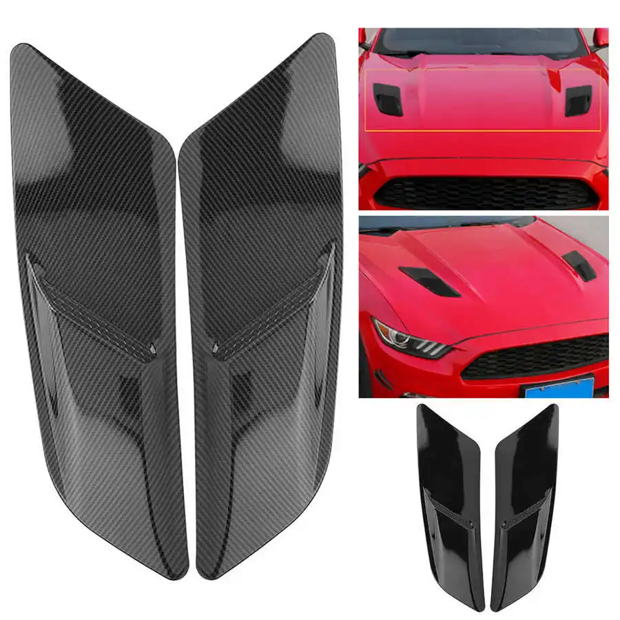 

For Ford Mustang GT 15-17 front hood vent hood ventilation trim car hood air outlet decorative cover trim car accesories