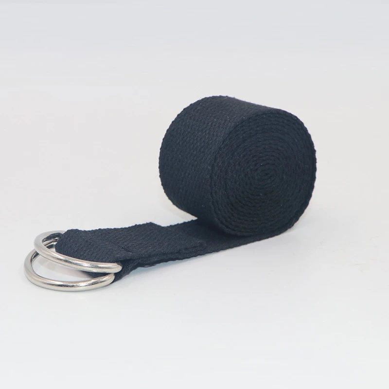 7 цветов Женский хлопковый эластичный ремень для йоги пояс с D-образным кольцом