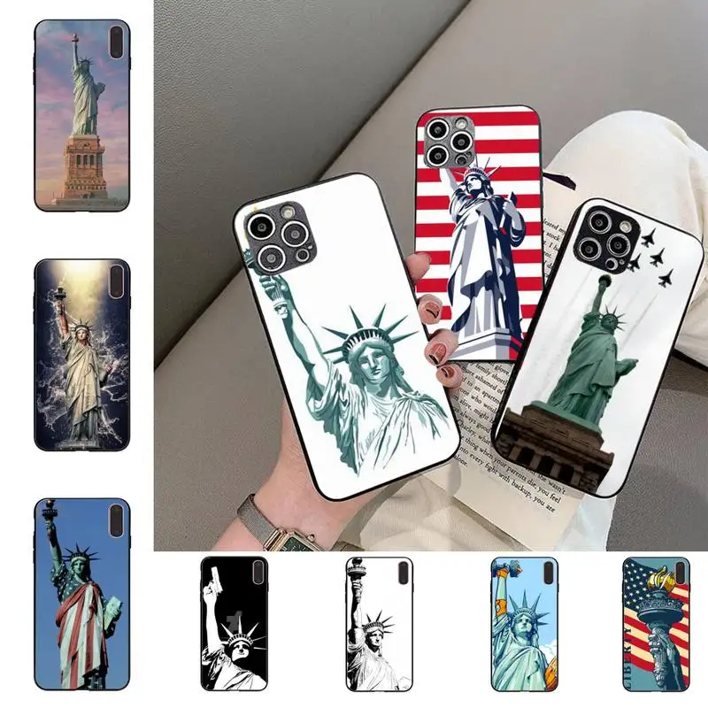 

The statue of liberty Phone Case For iPhone 11 8 7 6 6S Plus X XS MAX 5 5S SE 2020 XR 11 pro DIY capa