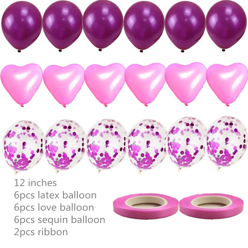 12 дюймовые латексные воздушные шары с блестками в форме сердца подходят для