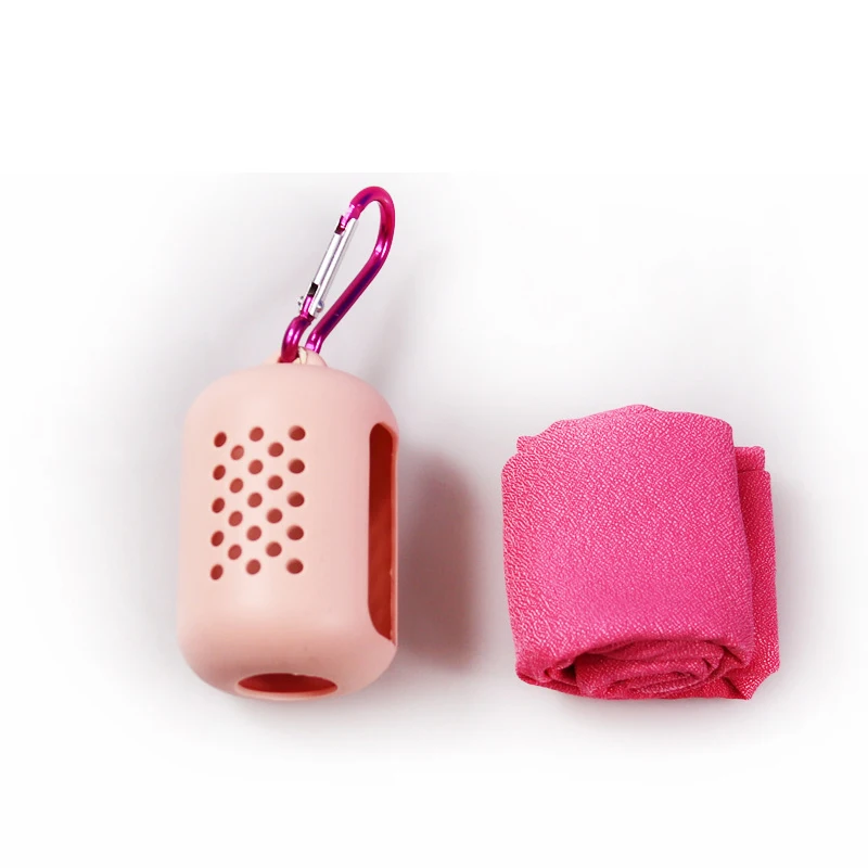 Портативное дорожное полотенце Быстросохнущий силиконовый чехол для активного