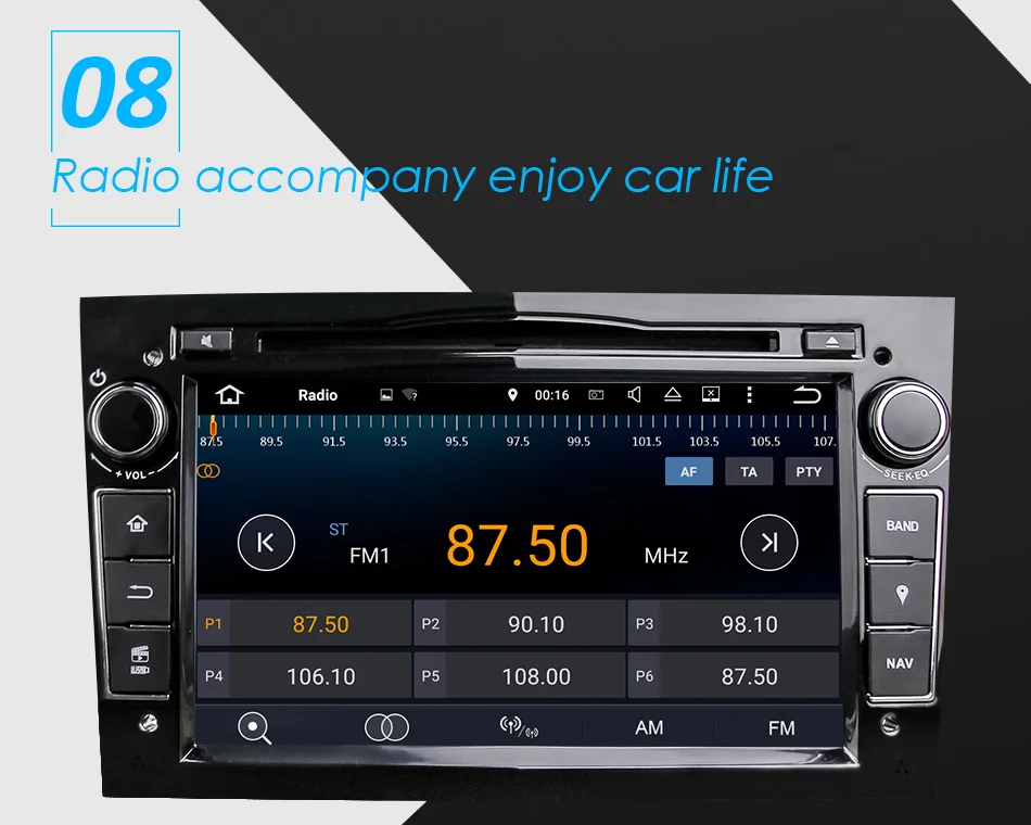 Eunavi 2Din четырехъядерный 7 дюймов Android 9,0 Автомобильный DVD радио плеер gps Navi для Vauxhall Opel Astra H G Vectra Antara Zafira Corsa