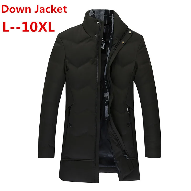 10XL 8XL 6XL 5XL New thick winter men's white down Jacket brand clothing black long warm duck jacket male coats | Мужская одежда