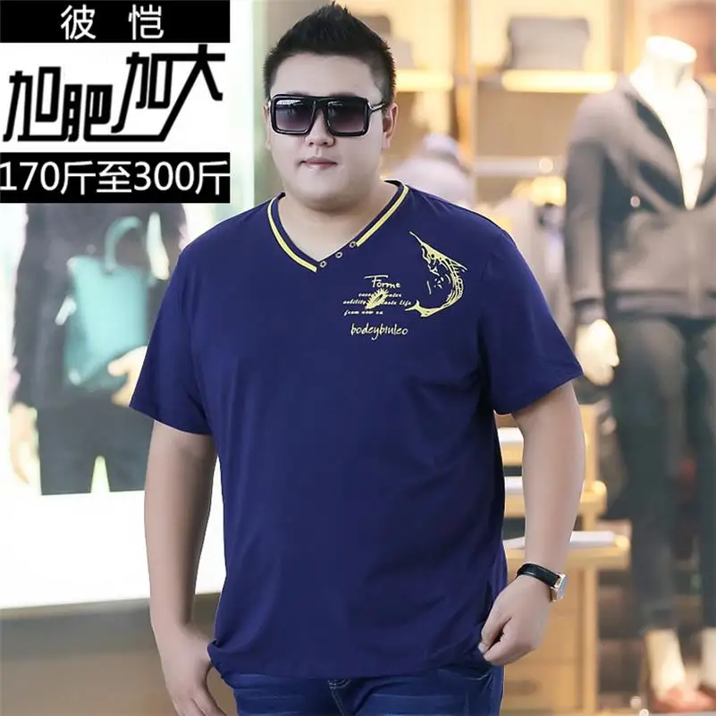 

Men's 10XL 8XL 6XL 5XL New Brand Solid Short Sleeve T Mens Fashion Applique Design Casual V Neck Top Tee Shirt Men