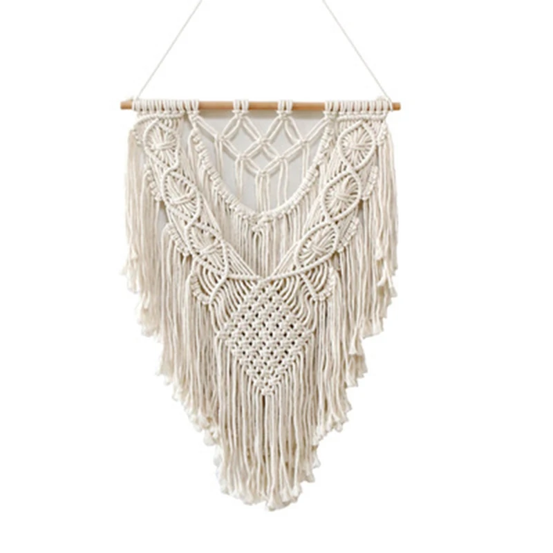 

Hand Pendant Macrame Wall Hanging Boho Woven Tapestry Bohemian Crafts Room Decoration Gorgeous Tapestry for Home Decor