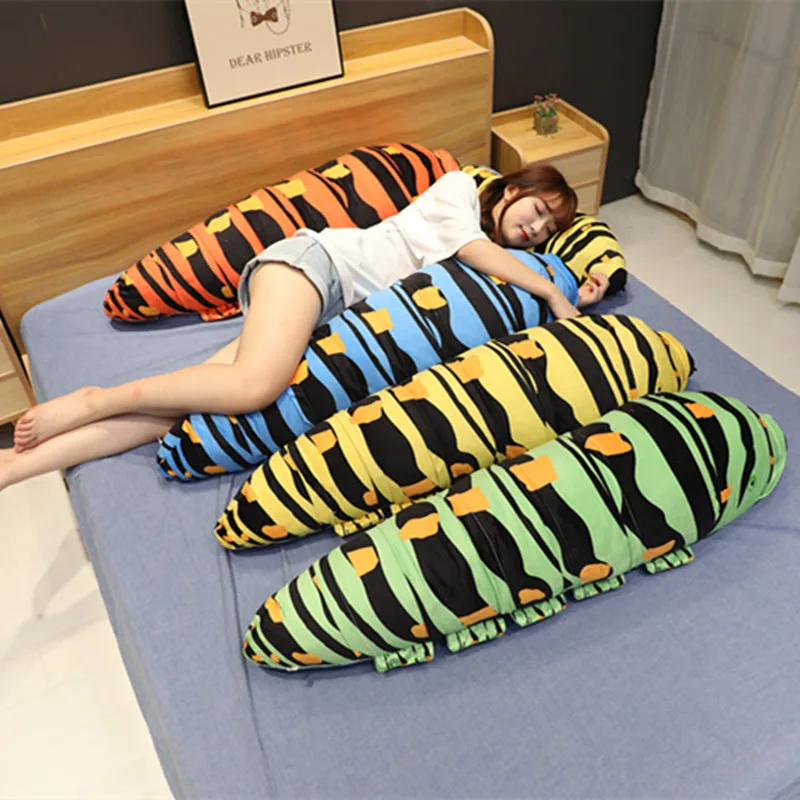 

52/80/120CM Colorful Caterpillars Plush Kids Toys For Children Soft Plush Hold Pillow Doll Boys Girls Toy Cushion New Gifts