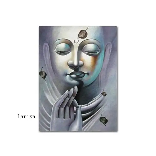 

Meditation Buddha Statue Canvas Painting Modern Buddhist Decor Poster Black and White Wall Art Pictures for Living Room Home