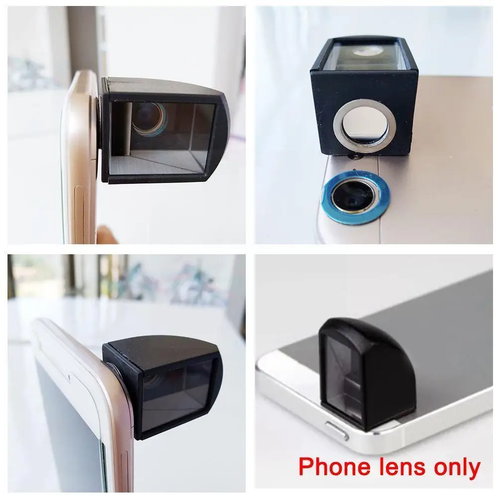 

Black Mobile Phone Lens Hd Prism Magnetic For Iphone Mobile Phone 90 Degree Corner Lens Easily Shoot from Multiple Angles O1M8