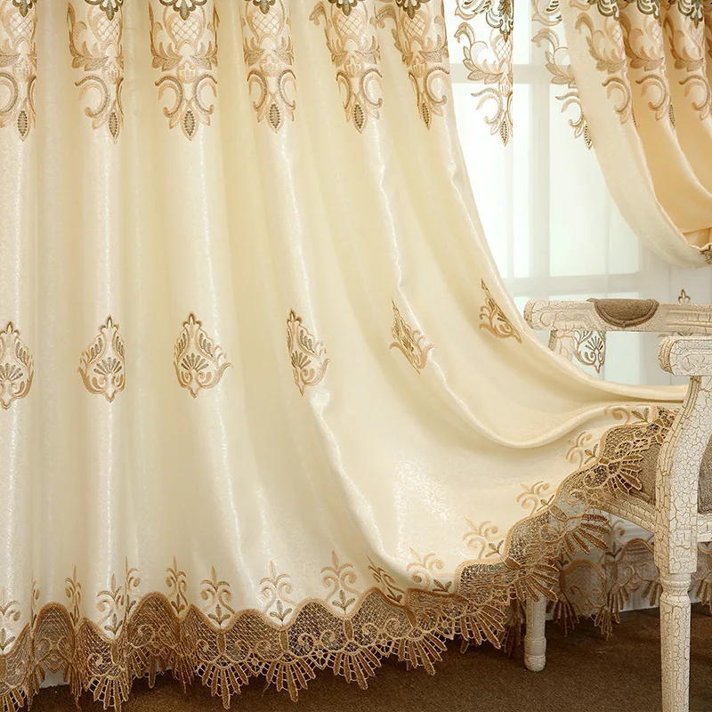 Роскошные европейские занавески для гостиной столовой спальни террасы вышитые