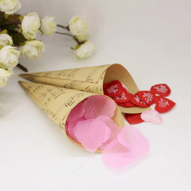 50 шт ретро крафт бумаги конусы букет конфеты шоколадные мешки коробки свадебные