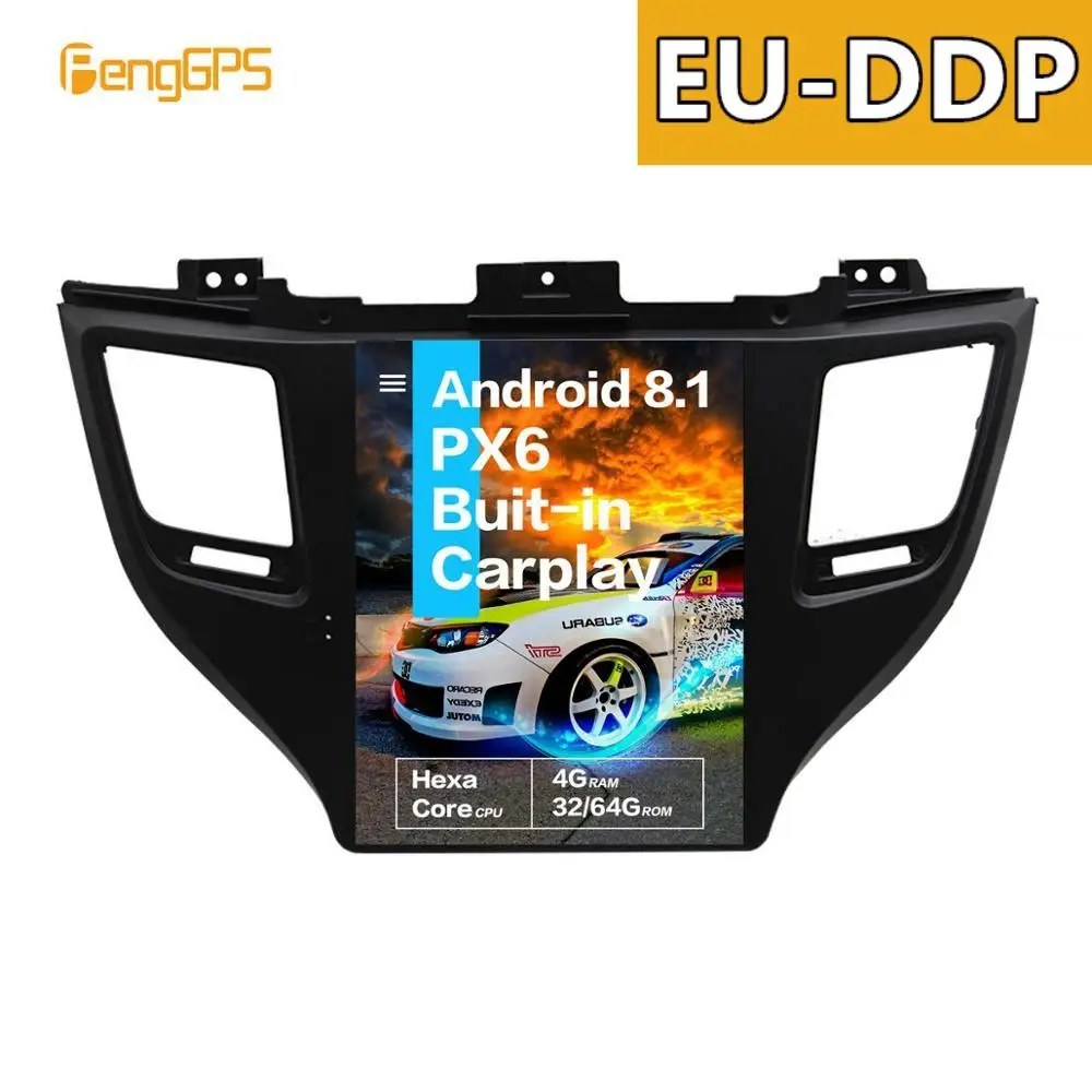 10 4 ''Tesla Android 8 1 PX6 Гб + 32 ГБ Голосовое управление встроенный CARPLAY автомобильный