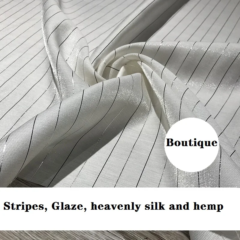 Шелковая черно-белая блестящая полоска для лета поляризованная ткань шелковая
