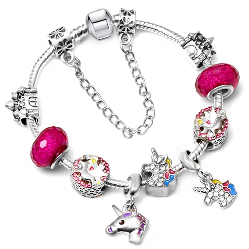 

BRACE CODE New Unicorn Charm Ladies Bracelets, DIY Bead Pendants Gifts For Boys And Girls,Branded Bracelet Gifts
