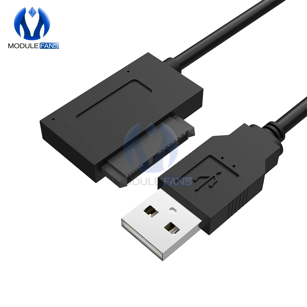 1 шт. USB 2,0 до 7+ 6 13Pin Slimline SATA ноутбук CD/DVD Rom Оптический Кабель-адаптер