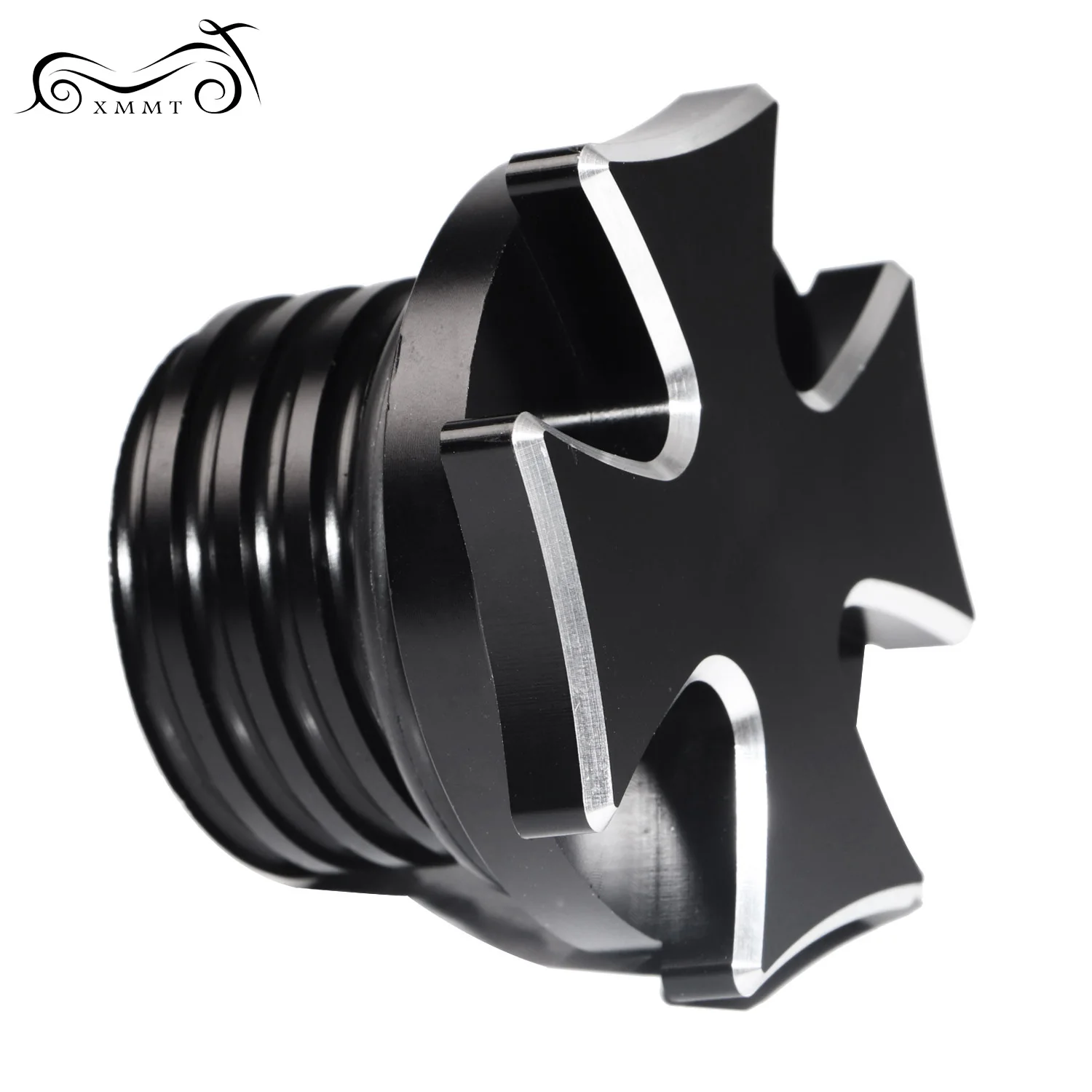 Motorcycle Black CNC Cross Fuel Gas Tank Cap Reservoir For Harley Road king Sportster Heritage Softail Dyna Models 96-Up |