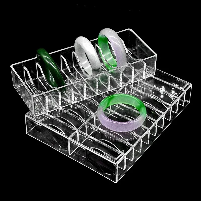 

Transparent Acrylic Makeup Organizer Storage Box Powder Cake Display Stand Case Jewelry Box Cosmetic Storage Holder