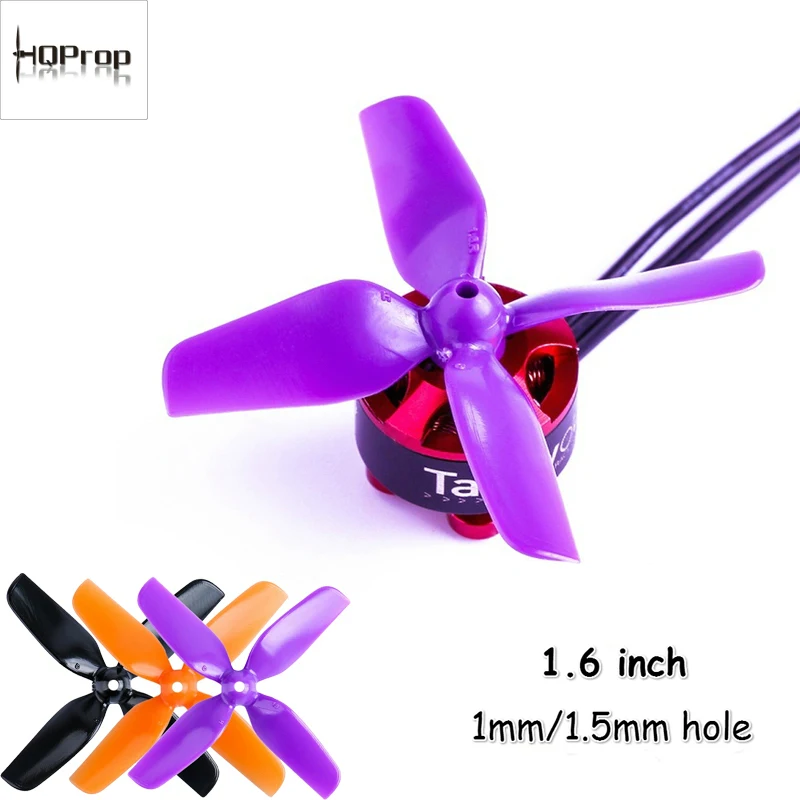 12pairs HQ 40mm 1.6inch 4blades Propeller for Indoor Micro Drone 0802/1104 1/1.5mm Motors