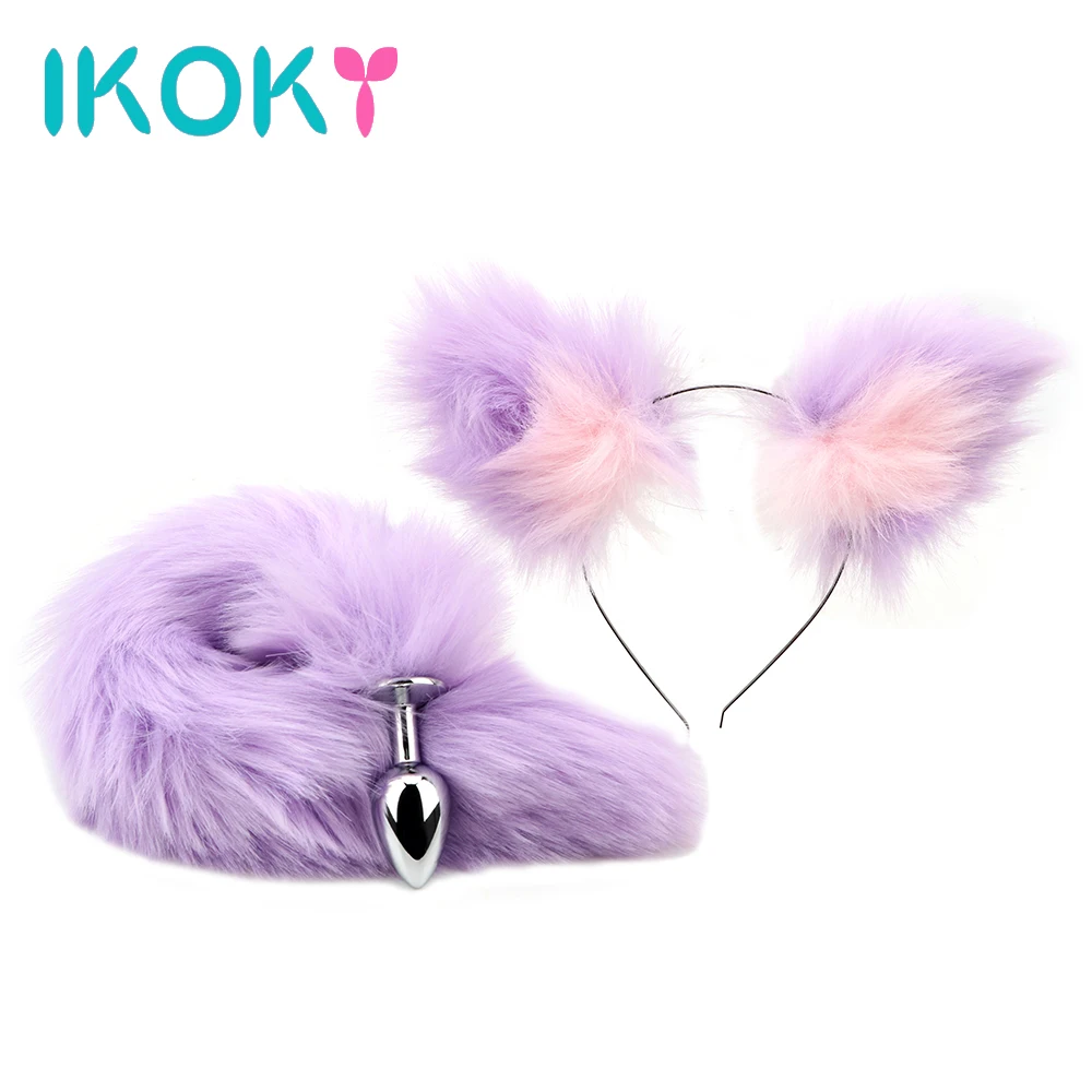 Анальная пробка IKOKY эротический косплей с фотографией мужские пары мягкая