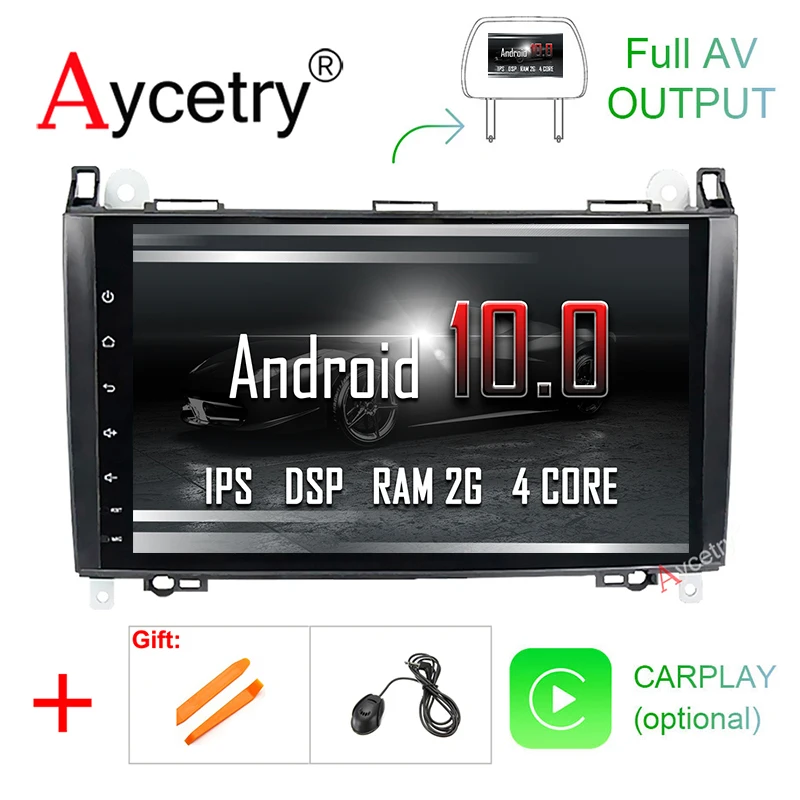 DSP ips 9 ''автомобильный мультимедийный плеер android 10 gps радио для Mercedes Benz B200 A B класс W169 W245 Viano Vito W639 Sprinter W906