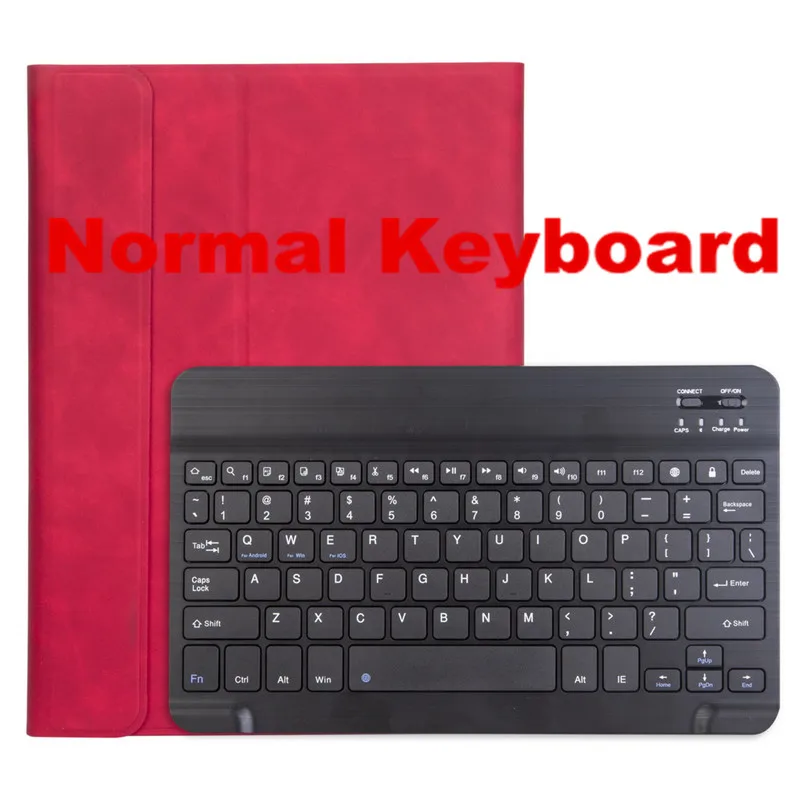 Normal-RD-BBK Съемная Bluetooth клавиатура для iPad 10," A2200 A2198 A2232 смарт-чехол для iPad Air 10,5" A2123 A2152 A2153 - Цвет: Normal-RD-BBK