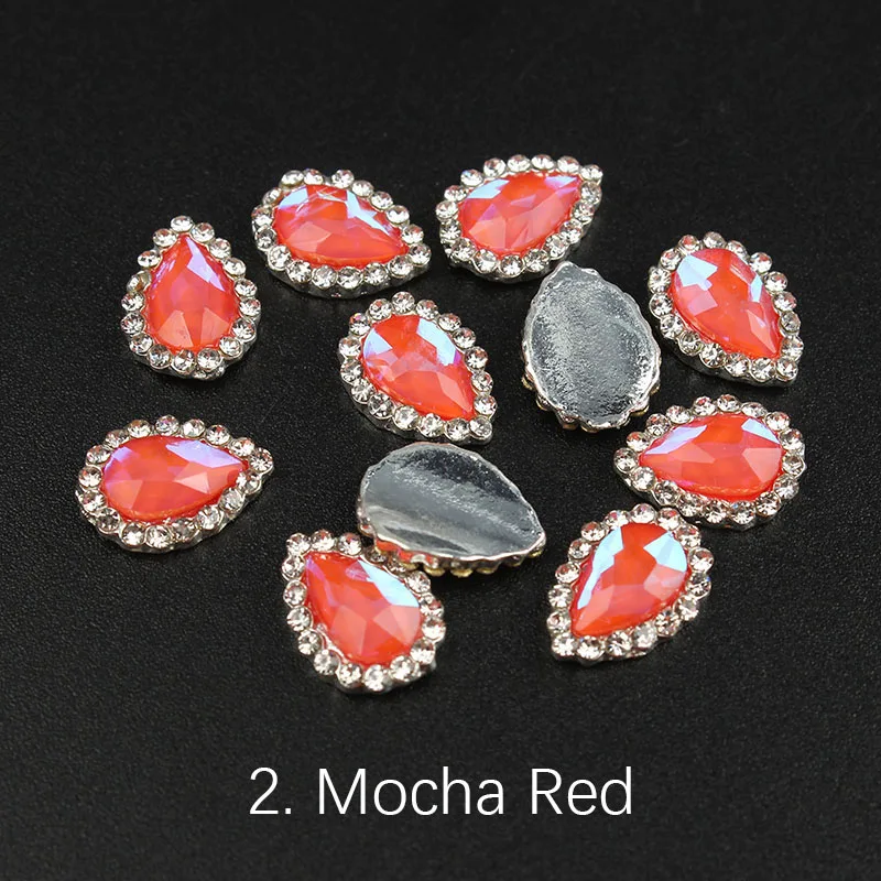 10/30 шт/упаковка Горячая продажа mocha ромбовидный Кристалл Rhinstone для ногтей