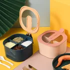 Коробка для приправ с четырьмя отсеками, соляная банка, органайзер для хранения на кухне, твердая контейнеры для приправ, кухонные принадлежности, предметы домашнего обихода