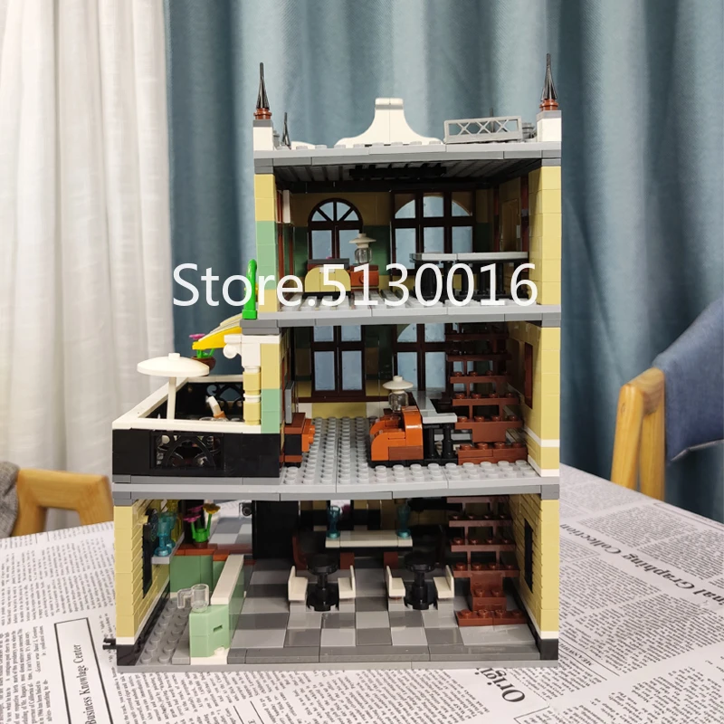 В наличии QL0936 Creator MOC Street View серия римские рестораны 1186 шт строительные блоки