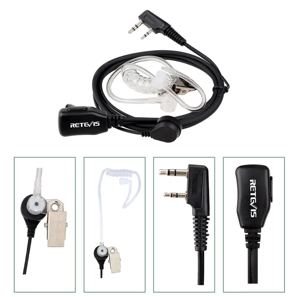 5 шт. гарнитура Retevis PTT Mic Air для Kenwood Baofeng портативная рация с наушниками H777 RT22 RT80