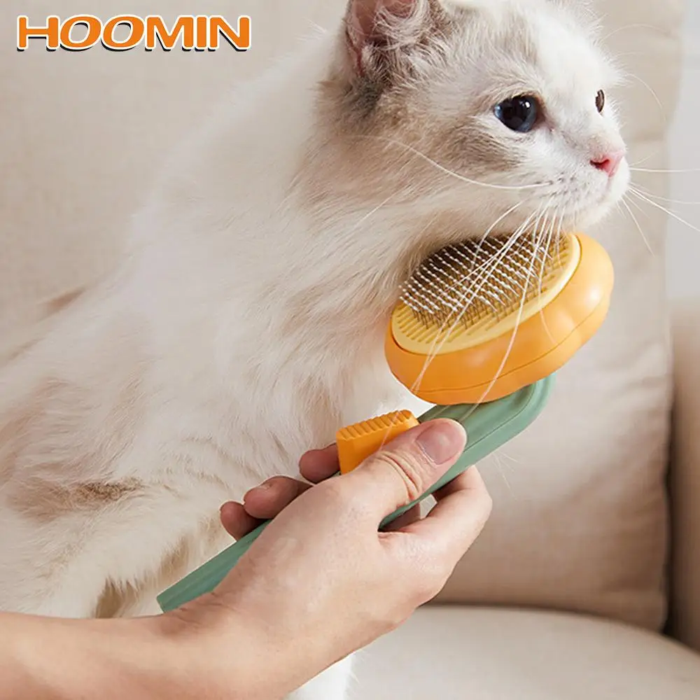 

Pet Brush Hair Removal Selfcleaning Flea Comb Pet Cat Comb Dog Cat Grooming Comb Self Cleaning Slicker Brush Clean Brush