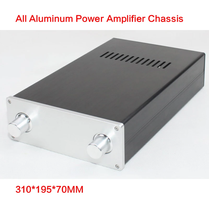 

310*195*70MM All Aluminum Power Amplifier Chassis WA105 Preamp Case DAC Shell Amplifier Box Power Supply Enclosure Multipurpose